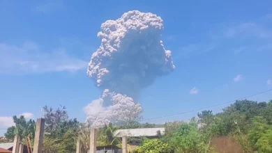 Indonesia’s Mount Lewotobi Erupts, Spews Towering Ash Plume Into Night Sky