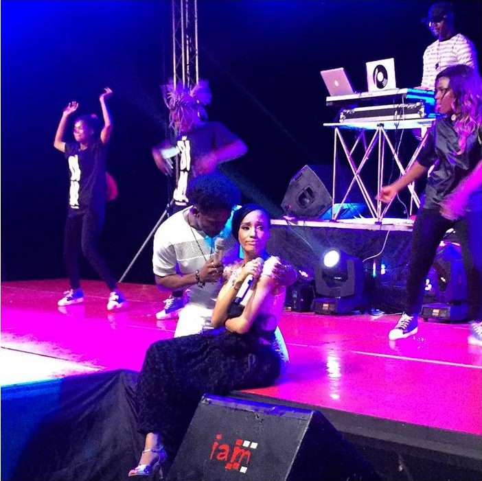 Photo Of Korede Bello And Di'ja On Stage