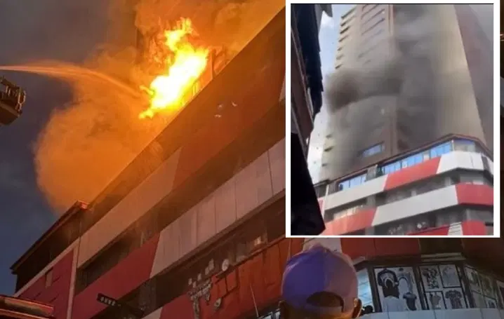 Massive Fire Engulfs Great Nigeria Insurance House on Lagos Island