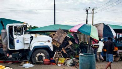 One Dead, Several Injured as Truck Crashes into Isheri Market on Lagos-Ibadan Expressway