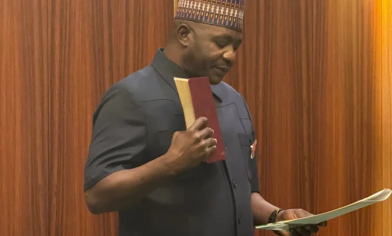 Tinubu Swears In Former CDS Christopher Musa as New Defence Minister