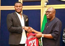 Governor Siminalayi Fubara hosted Super Eagles Goalkeeper