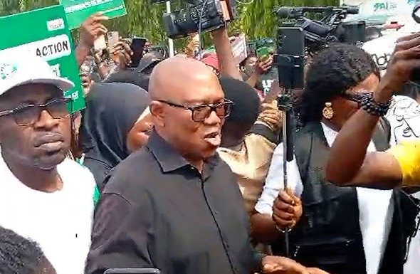Peter Obi Joins Occupy National Assembly Protest Over Electronic Transmission of Election Results