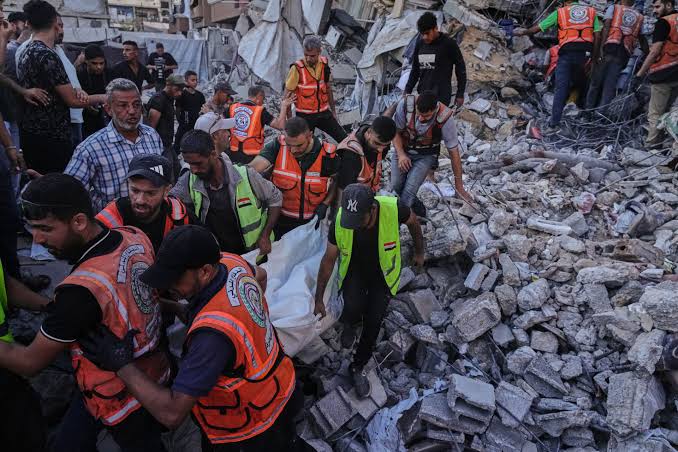 Desperate Rescue Underway After Gaza Building Collapse Kills 20