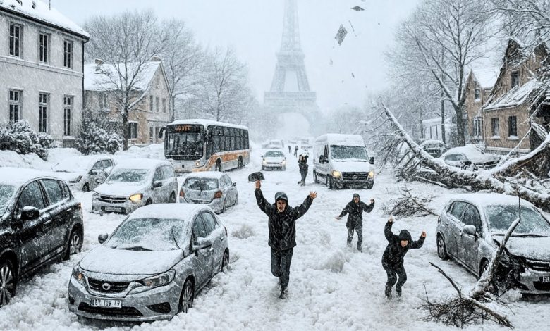 Snowstorm Grounds 140 Flights in Paris, Disrupts Transport Across Capital
