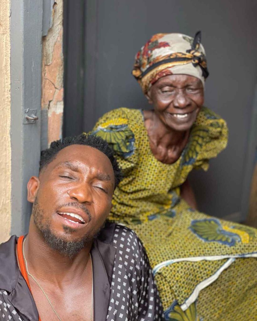 Timi Dakolo with his Grandma