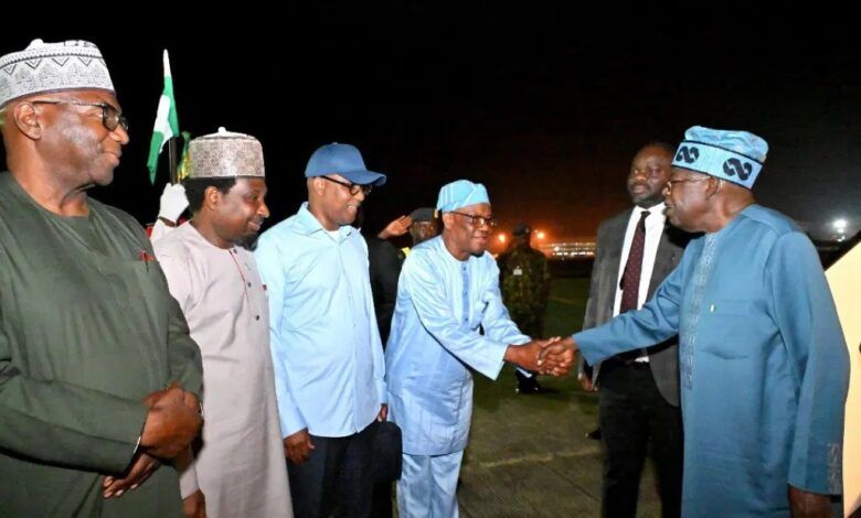 Tinubu Returns to Abuja After Two-Week Official Trip to Japan and Brazil